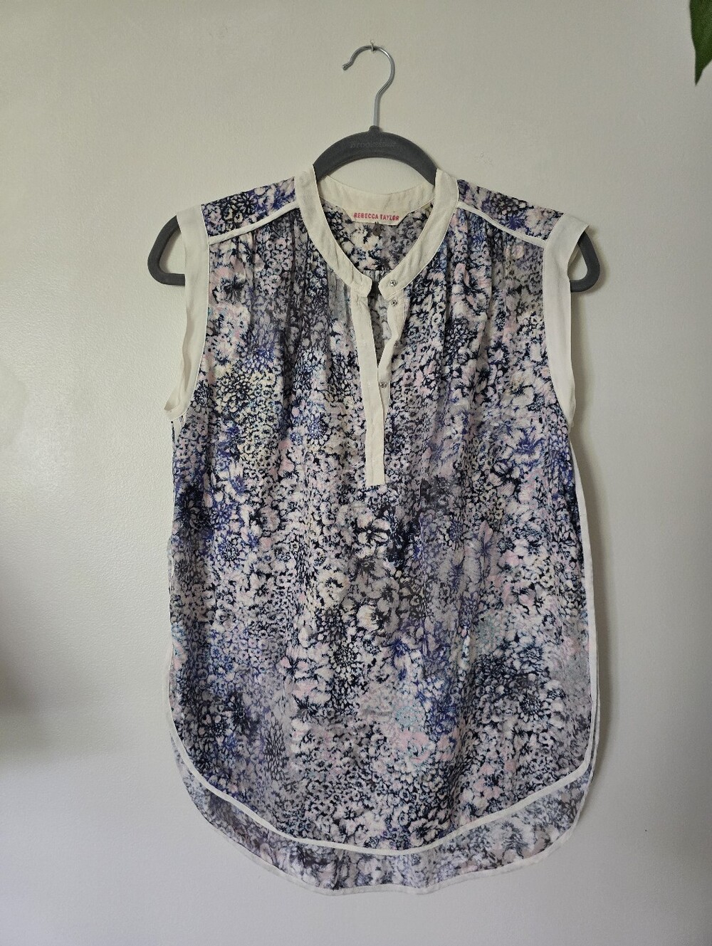 Rebecca Taylor Silk Cotton Sleeveless Top Size 4 Womens